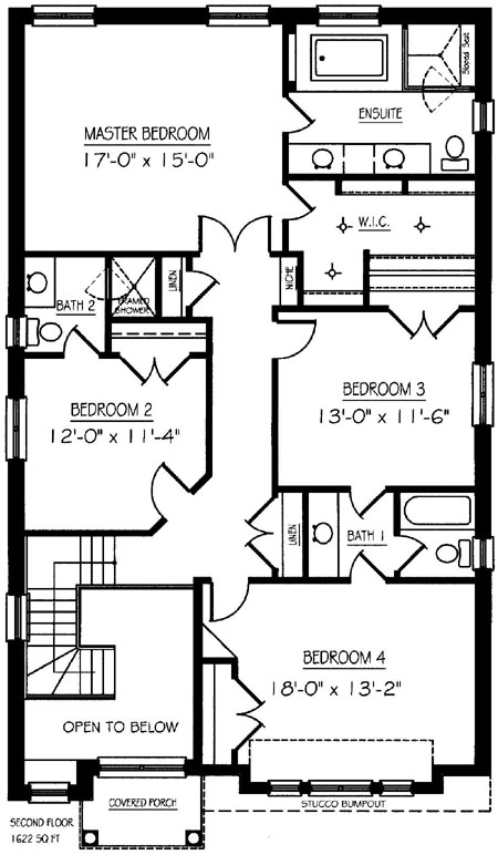 The alcott - Upper Floor - Floorplan
